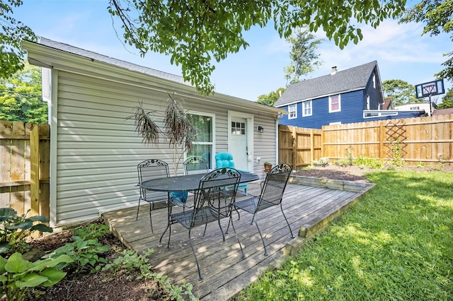 68 Silver Spring Rd, New Windsor, NY 12553 - wooden deck with outdoor dining space