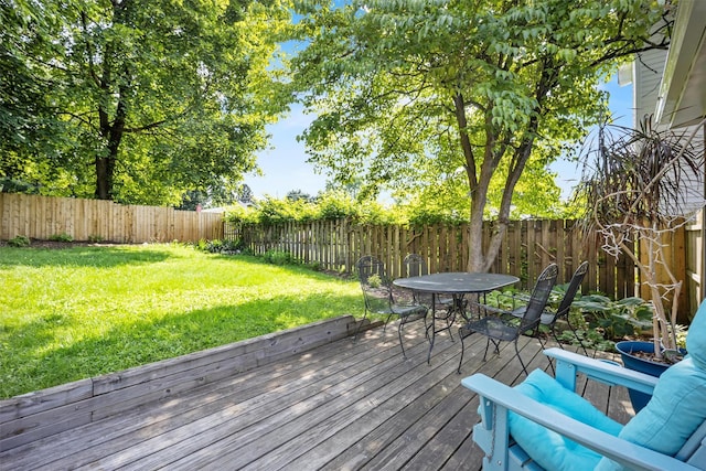 68 Silver Spring Rd, New Windsor, NY 12553 - deck with outdoor dining space and a fenced backyard