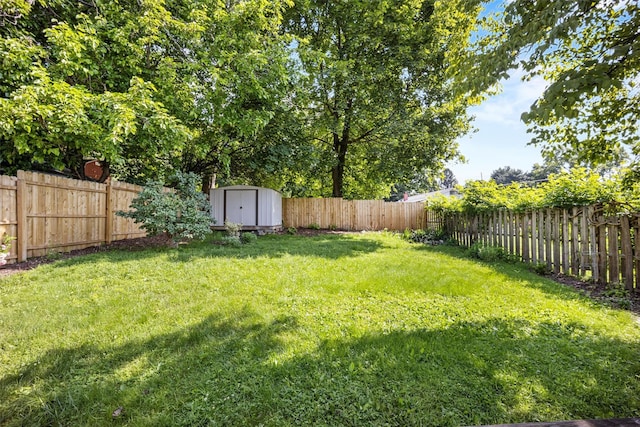 68 Silver Spring Rd, New Windsor, NY 12553 - fenced backyard featuring a storage unit