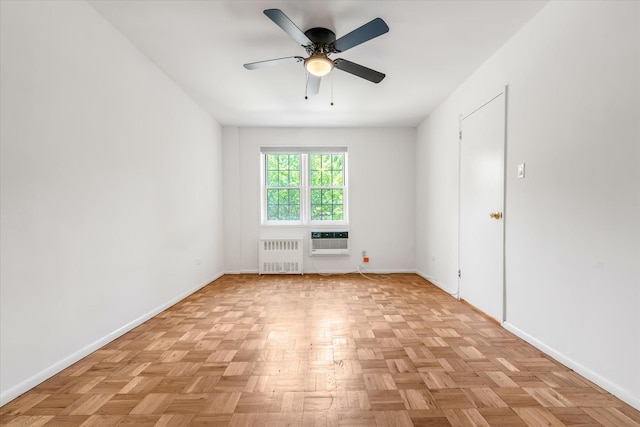 151-15 84th St Unit 1F, Howard Beach, NY 11414 - unfurnished room featuring radiator, baseboards, and a ceiling fan