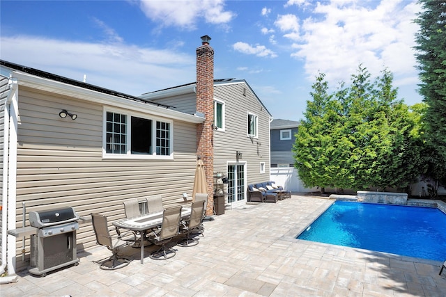 2985 Cheryl Rd, Merrick, NY 11566 - view of pool with area for grilling and a patio