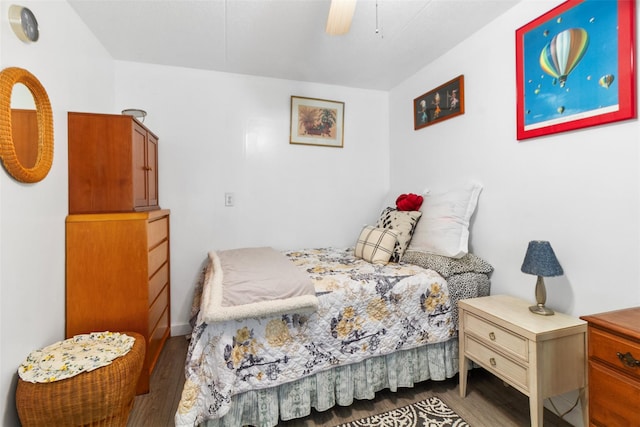 200 Diplomat Dr Unit 3D, Mount Kisco, NY 10549 - bedroom featuring wood finished floors and a ceiling fan