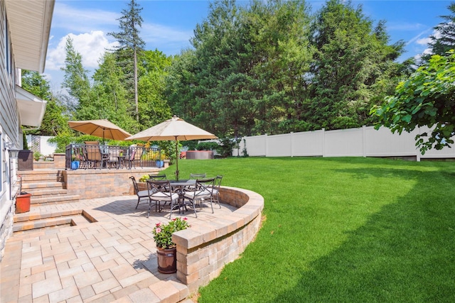 4 Valley Rd, Syosset, NY 11791 - view of yard featuring a patio area and outdoor dining space