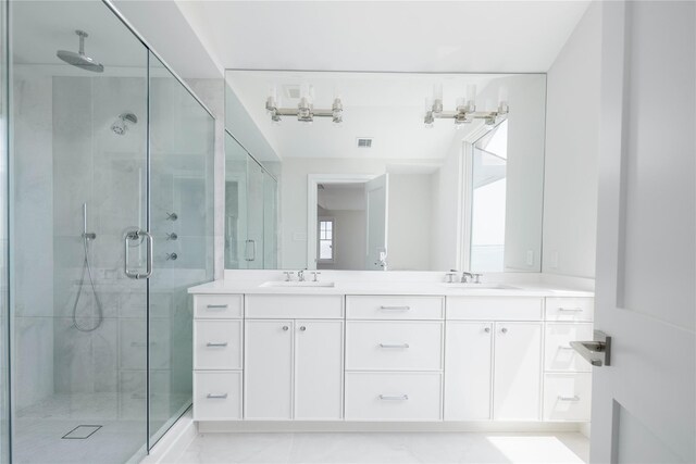 7 Convent Ln, Center Moriches, NY 11934 - full bath with a stall shower and double vanity