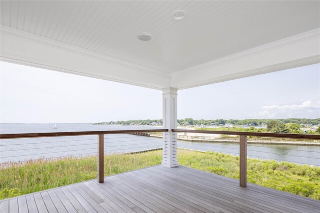 7 Convent Ln, Center Moriches, NY 11934 - deck featuring a water view