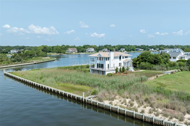 7 Convent Ln, Center Moriches, NY 11934 - aerial view of property and surrounding area featuring a nearby body of water