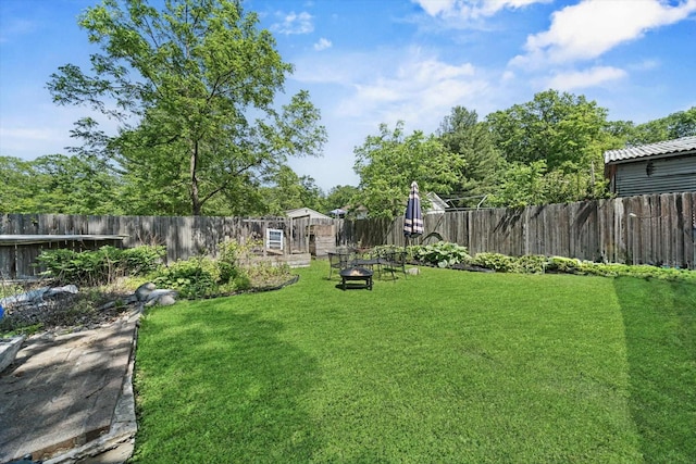 484 Rte 211 W, Middletown, NY 10940 - view of yard featuring an outdoor fire pit