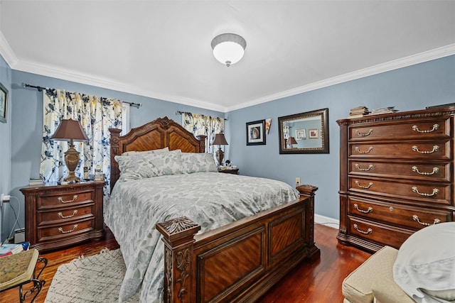 484 Rte 211 W, Middletown, NY 10940 - bedroom with crown molding, dark wood finished floors, and baseboards