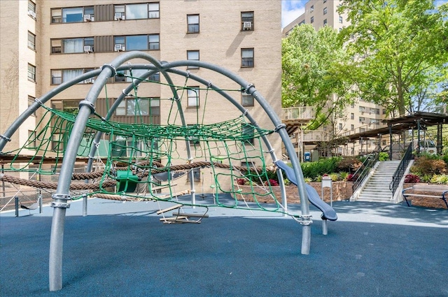 3 Fordham Hill Oval Unit 10B, Bronx, NY 10468 - view of jungle gym with stairway
