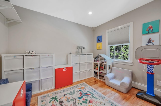 85 Fairmount St, Huntington, NY 11743 - recreation room featuring wood finished floors and recessed lighting