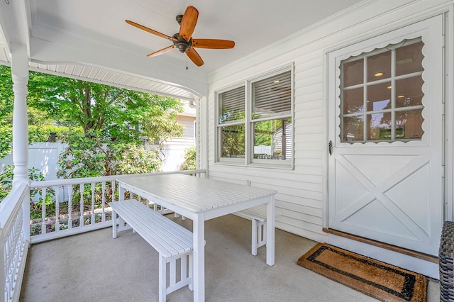 85 Fairmount St, Huntington, NY 11743 - covered porch with a ceiling fan