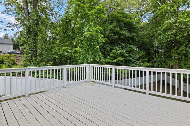 319 Thompson St, Port Jefferson, NY 11777 - view of wooden terrace