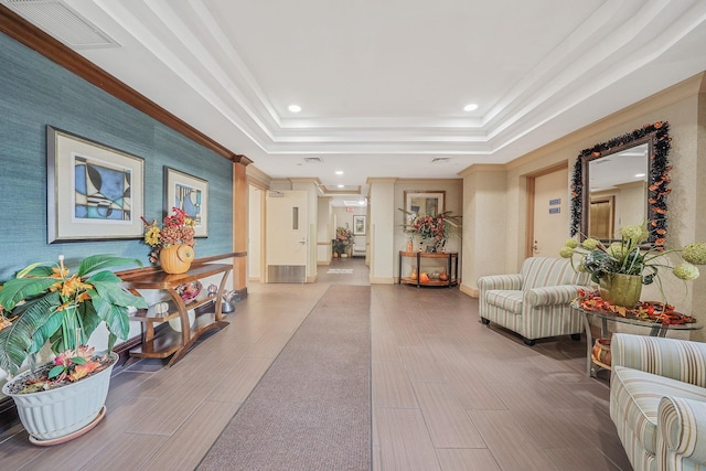 136 Bch 117th St Unit 6H, Rockaway Park, NY 11694 - common area with ornamental molding and recessed lighting