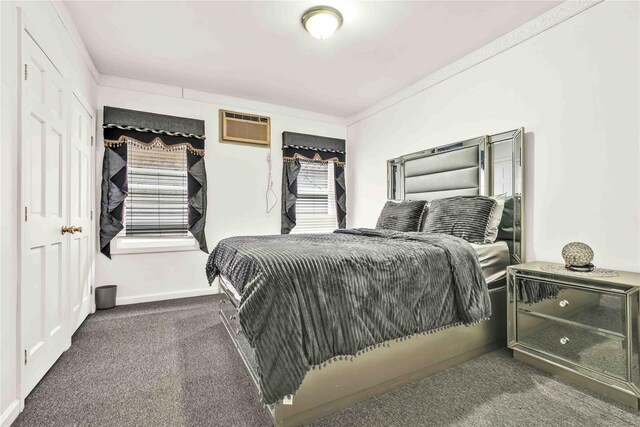 114-11 86th Ave, Richmond Hill North, NY 11418 - bedroom featuring carpet flooring and an AC wall unit