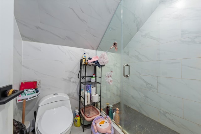 628 151st St, Whitestone, NY 11357 - bathroom featuring a shower stall and toilet