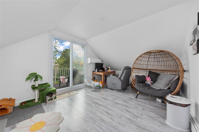 628 151st St, Whitestone, NY 11357 - additional living space with vaulted ceiling and wood finished floors