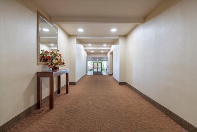 490 Atlantic Ave Unit 103, East Rockaway, NY 11518 - hallway with carpet floors and recessed lighting