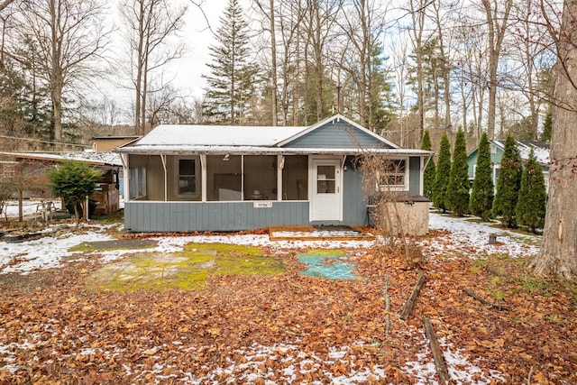 3 Avenue E, Godeffroy, NY 12729 - view of front facade featuring a sunroom