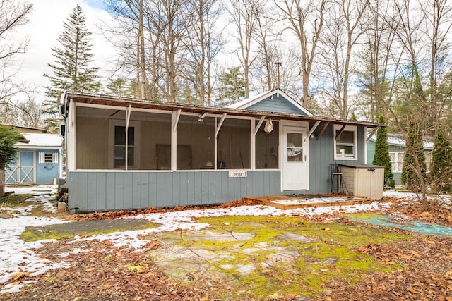 3 Avenue E, Godeffroy, NY 12729 - view of front of property featuring a sunroom