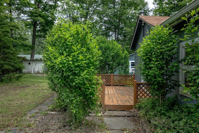 3 Avenue E, Godeffroy, NY 12729 - view of yard featuring a deck