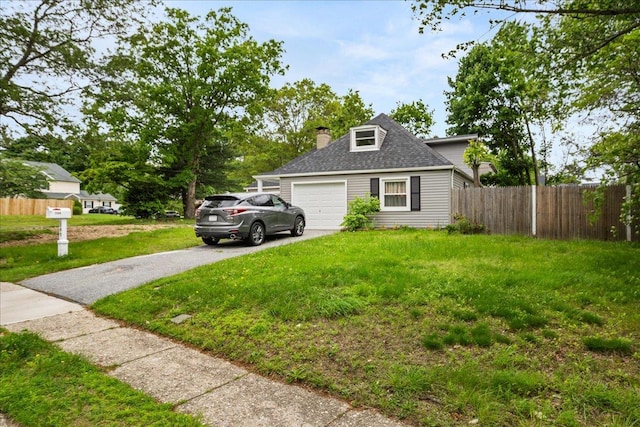 109 Silverleaf Ln, Islandia, NY 11749 - view of front of house featuring driveway, a garage, a chimney, and roof with shingles