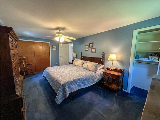 3 Johnston Rd, Livingston Manor, NY 12758 - carpeted bedroom featuring a closet and a ceiling fan