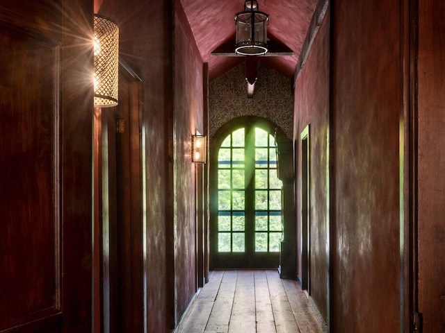 501 Guard Hill Rd, Bedford, NY 10506 - doorway to outside with lofted ceiling