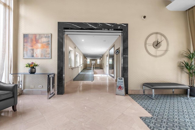 112-20 72nd Dr Unit A33, Forest Hills, NY 11375 - hall with healthy amount of natural light and baseboards
