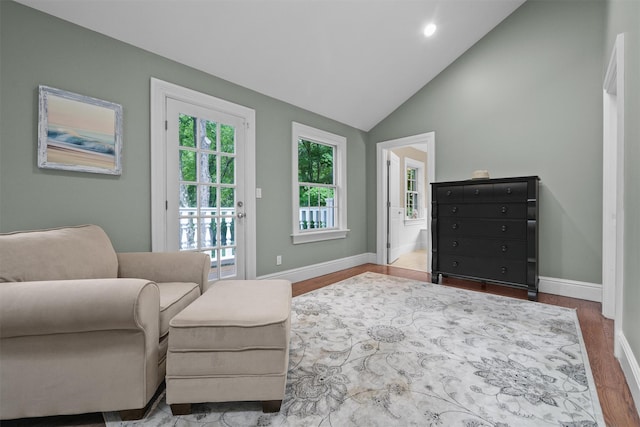 383 Illington Rd, Ossining, NY 10562 - sitting room featuring wood finished floors and lofted ceiling