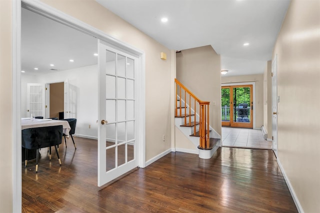 14 Cheesecote Ct, Stony Point, NY 10980 - foyer entrance featuring french doors, wood finished floors, and recessed lighting