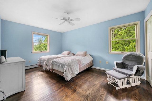 14 Cheesecote Ct, Stony Point, NY 10980 - bedroom with multiple windows, wood finished floors, ceiling fan, and baseboards