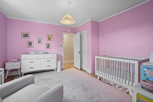 295 N Broadway Unit 27, Yonkers, NY 10701 - bedroom featuring crown molding, light wood-type flooring, and baseboards