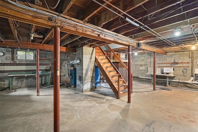329 Simpson Pl, Peekskill, NY 10566 - unfinished basement featuring stairway