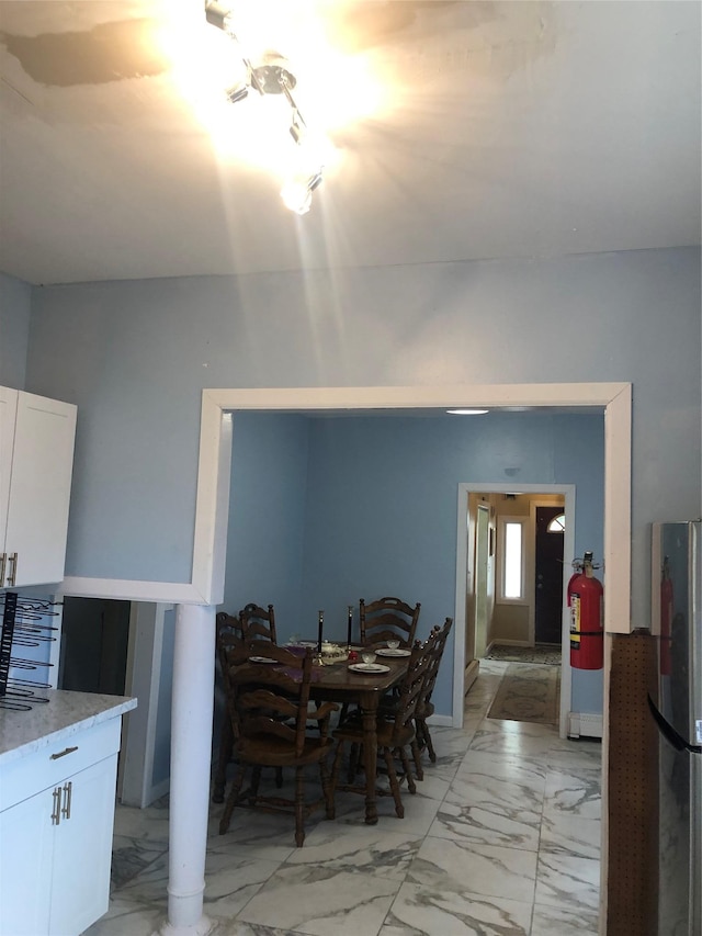 19 Wawayanda Ave, Middletown, NY 10940 - dining room with light marble finish floors