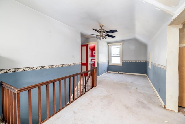 2430 Loft Ave, Baldwin, NY 11510 - additional living space with lofted ceiling, carpet floors, and a ceiling fan