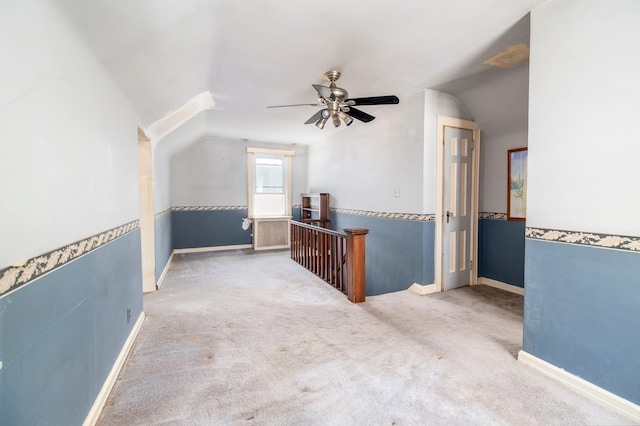 2430 Loft Ave, Baldwin, NY 11510 - additional living space with lofted ceiling, ceiling fan, and carpet floors