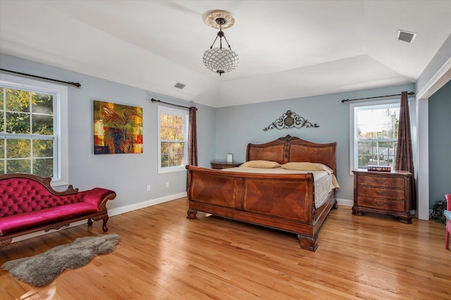 2 Undset Ct, Dix Hills, NY 11746 - bedroom featuring light wood-type flooring, multiple windows, and a tray ceiling
