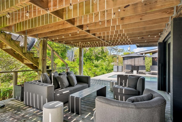 490 Tarpon Walk, Fire Island Pines, NY 11782 - view of patio / terrace featuring an outdoor living space