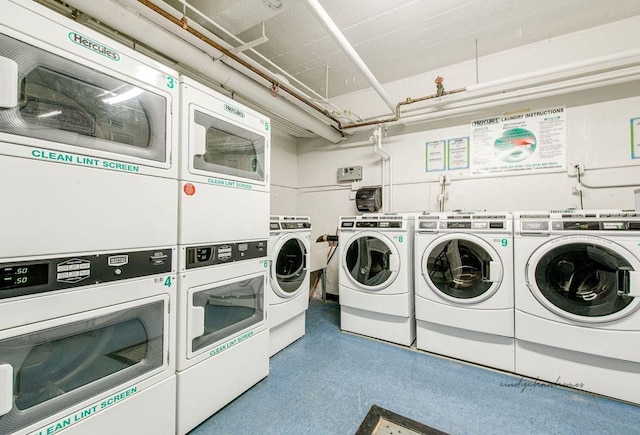 72-10 112th St Unit 5B, Forest Hills, NY 11375 - community laundry with estacked washer and dryer and washer and clothes dryer