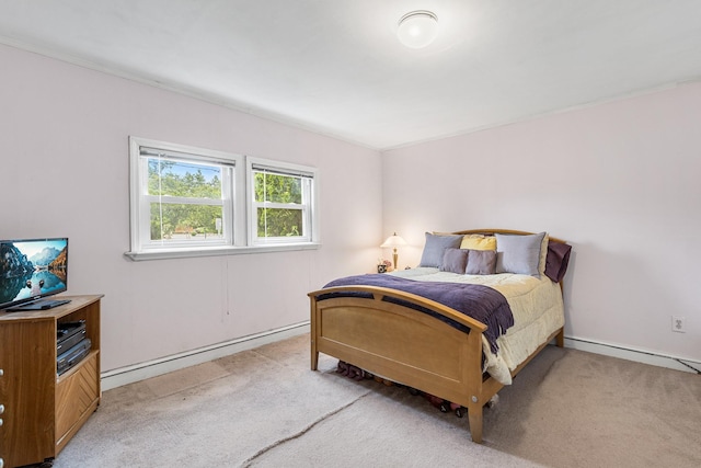 45 W 23rd St, Deer Park, NY 11729 - bedroom featuring carpet, baseboard heating, and baseboards