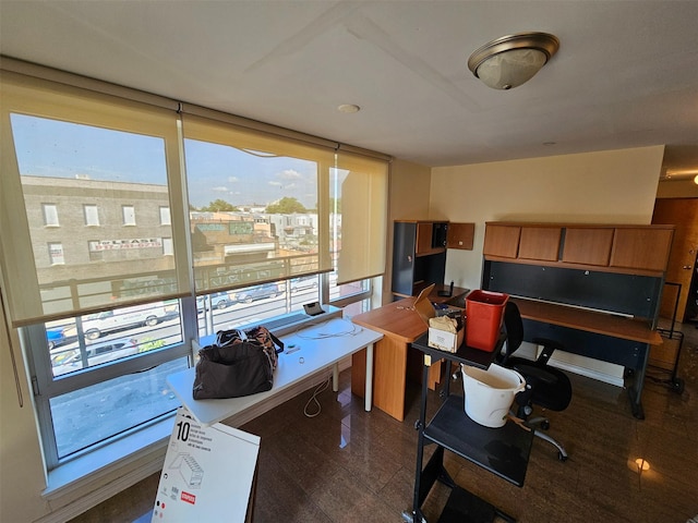 6422 Bay Pkwy Unit 3A, Brooklyn, NY 11204 - office area with plenty of natural light and dark wood finished floors