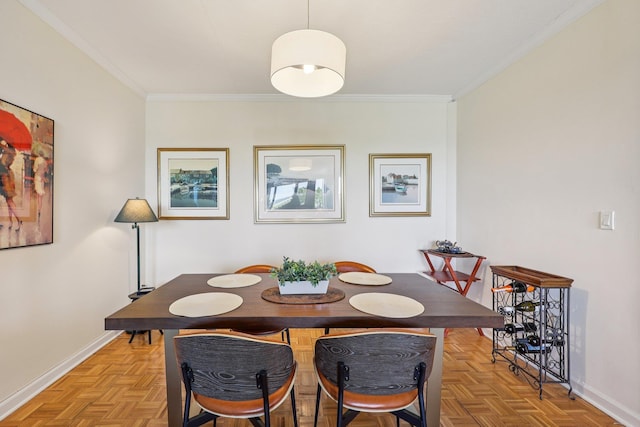 16 Rockledge Unit 3L-1, Ossining, NY 10562 - dining space with ornamental molding and baseboards