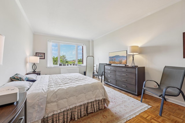 16 Rockledge Unit 3L-1, Ossining, NY 10562 - bedroom with ornamental molding and baseboards
