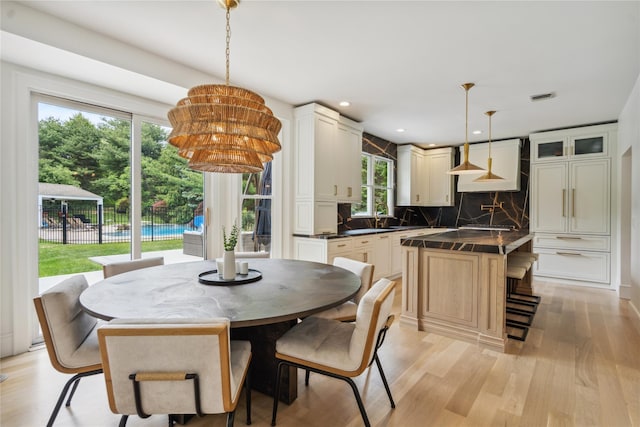 3 Sugar Maple Ct, Dix Hills, NY 11746 - dining area with light wood-type flooring and recessed lighting
