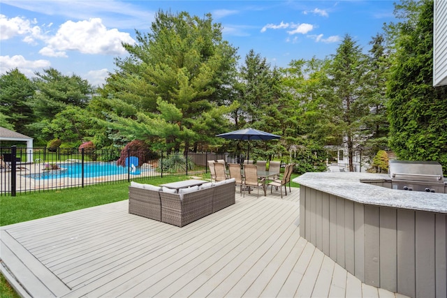 3 Sugar Maple Ct, Dix Hills, NY 11746 - wooden terrace with an outdoor kitchen and outdoor dining area
