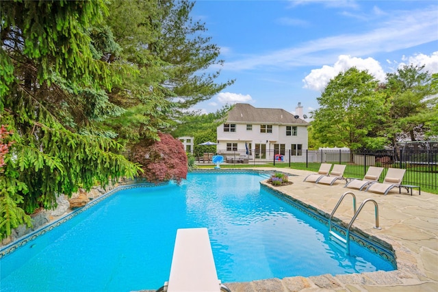 3 Sugar Maple Ct, Dix Hills, NY 11746 - view of pool featuring a patio area and a diving board