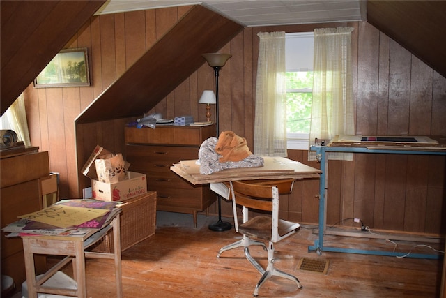25 Alda Dr, Poughkeepsie, NY 12603 - office space featuring wood walls, light wood-style floors, and lofted ceiling