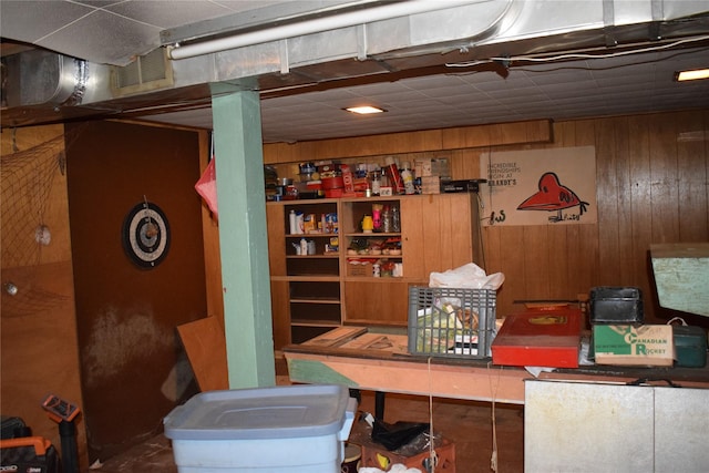 25 Alda Dr, Poughkeepsie, NY 12603 - basement featuring wood walls