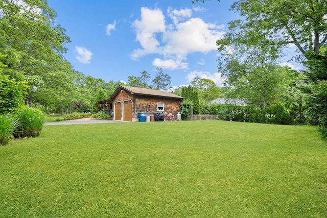 8 Jackson Ave, Hampton Bays, NY 11946 - view of grassy yard with concrete driveway