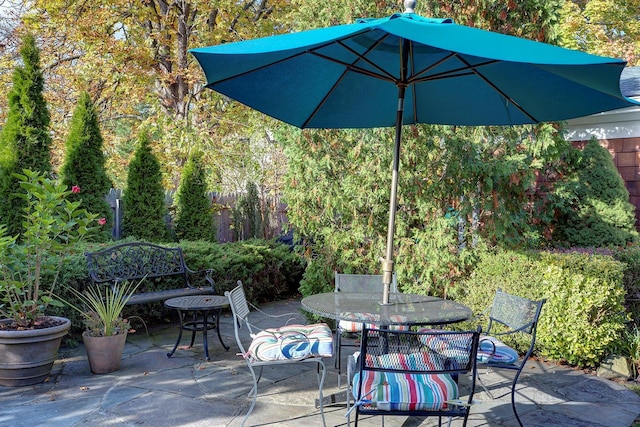 2 Goldwin St, Rye, NY 10580 - view of patio / terrace with outdoor dining area